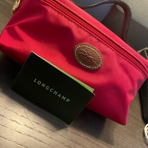 Longchamp Red Cosmetic Bag